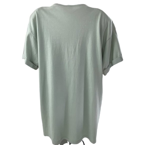 Vintage Eclectic Western Bohemian Aztec Sage Green Top with Fringe size Medium - Picture 3 of 7